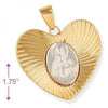 Dije Religioso 5.195.015 Oro Laminado, Diseño de Sagrado Corazon de Jesus, Diamantado, Dos Tonos