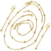 Collar, Pulso, Tobillo y Arete 04.63.1191 Oro Laminado, Pulido, Dorado