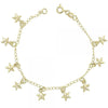 Pulsera de Dije 03.09.0033.07 Oro Laminado, Diseño de Estrella, Pulido, Dorado