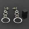 Arete Largo 83.005 Oro Laminado, Tricolor