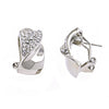 Arete Dormilona 02.59.0073.1 *PROMO* Rodio Laminado, Diseño de Arco y Torcido, Diseño de Arco, con Cristal Blanca, Pulido, Rodinado