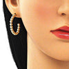 Arete Dormilona 02.385.0001.30 Oro Laminado, Diseño de Bola, Pulido, Dorado