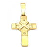 Dije Religioso 5.190.007 Oro Laminado, Diseño de Cruz, Diamantado, Dorado