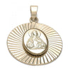 Dije Religioso 5.193.008 Oro Laminado, Diseño de Sagrado Corazon de Jesus, Diamantado, Dorado