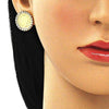 Arete Dormilona 02.331.0054 Oro Laminado, con Cristal Blanca, Pulido, Dorado