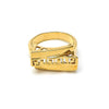 Anillo Elegante 5.175.011.09 Oro Laminado, Diseño de Llave Griega, Pulido, Dorado