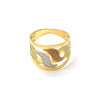 Anillo Elegante 117.019.08 Oro Laminado, Diamantado, Tricolor