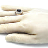 Anillo de Hombre 01.266.0050.2.11 Oro Laminado, con Zirconia Cubica Negro y Micro PaveBlanca, Pulido, Dorado