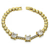 Pulsera Elegante 03.283.0129.07 Oro Laminado, con Zirconia Cubica Blanca, Pulido, Dorado