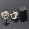Arete Gancho Frances 5.127.052.2 Oro Laminado, Diseño de Corazon, con Zirconia Cubica Blanca, Diamantado, Dorado