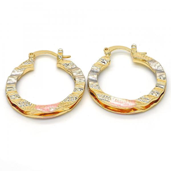 Argolla Pequeña 02.170.0199.25 Oro Laminado, Diamantado, Tricolor