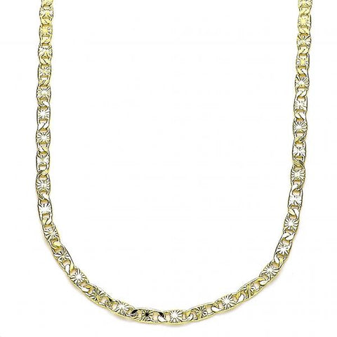 Gargantilla Básica 04.213.0243.22 Oro Laminado, Diseño de Mariner, Diamantado, Dorado