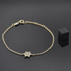 Pulsera Elegante 03.91.0029 Oro Laminado, Diseño de Estrella y Rolo, Diseño de Estrella, con Micro Pave Blanca, Pulido, Dorado