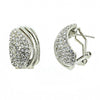 Arete Dormilona 02.59.0067.1 *PROMO* Rodio Laminado, con Cristal Blanca, Pulido, Rodinado