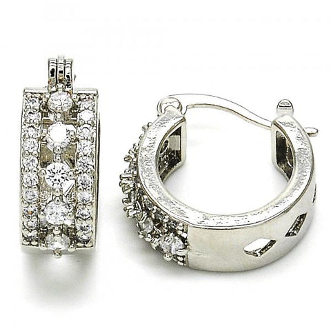 Argolla de Niño 02.210.0269.5.15 Rodio Laminado, con Zirconia Cubica Blanca, Pulido, Rodinado