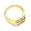 Anillo Infantil 01.185.0018.05 Oro Laminado, con Zirconia Cubica Blanca, Pulido, Dorado