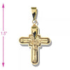 Dije Religioso 05.32.0025 Oro Laminado, Diseño de Bufalo, Dorado