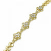 Pulsera Elegante 03.357.0015.07 Oro Laminado, con Zirconia Cubica Blanca, Pulido, Dorado