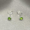 Arete Dormilona 02.397.0039.08 Plata Rodinada, con Zirconia Cubica Peridoto, Pulido, Plateado