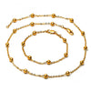 Collar y Pulso 5.007.001 Oro Laminado, Diseño de Bola, Dorado
