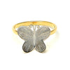 Anillo Infantil 01.21.0037.04 Oro Laminado, Diseño de Mariposa, Pulido, Dos Tonos