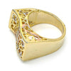Anillo Elegante 01.100.0010.07 Oro Laminado, Pulido, Tricolor