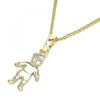 Collares con Dije 04.213.0194.20 Oro Laminado, Diseño de Nino Pequeno, Pulido, Dorado