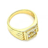 Anillo Infantil 01.185.0017.04 Oro Laminado, con Zirconia Cubica Blanca, Pulido, Dorado