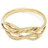 Anillo Elegante 01.63.0553.09 Oro Laminado, Diseño de Infinito, Diamantado, Dorado