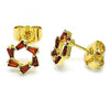 Arete Dormilona 02.210.0747.2 Oro Laminado, con Zirconia Cubica Granate, Pulido, Dorado