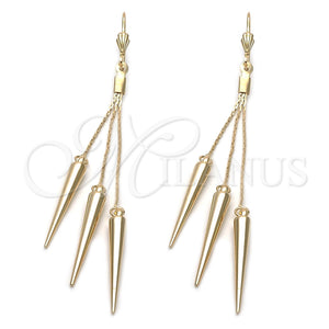 Arete Largo 5.070.002 Oro Laminado, Pulido, Tono Dorado