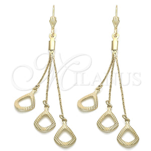 Arete Largo 5.072.006 Oro Laminado, Pulido, Tono Dorado