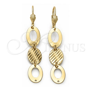 Arete Largo 5.082.011 Oro Laminado, Pulido, Tono Dorado