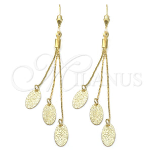 Arete Largo 5.090.003 Oro Laminado, Pulido, Tono Dorado