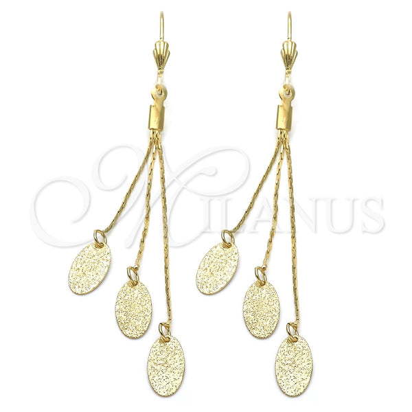 Arete Largo 5.090.003 Oro Laminado, Pulido, Tono Dorado