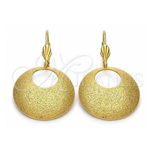 Arete Colgante 5.100.007 Oro Laminado, Mate, Tono Dorado