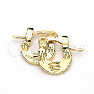 Argola de Niño 5.159.077 Oro Laminado, Diamantado, Tono Dorado