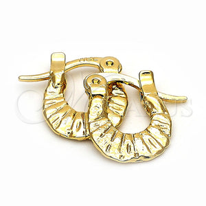 Argola de Niño 5.159.088 Oro Laminado, Diamantado, Tono Dorado