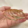 Docena de Aros 5.264.002.04 Chapa de Oro, Diamantado, Tres Tonos (06 MM Thickness, Size 4 (2.25 Diameter))