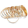 Docena de Aros 5.264.002.04 Chapa de Oro, Diamantado, Tres Tonos (06 MM Thickness, Size 4 (2.25 Diameter))