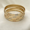 Docena de Aros 5.264.002.04 Chapa de Oro, Diamantado, Tres Tonos (06 MM Thickness, Size 4 (2.25 Diameter))