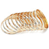 Docena de Aros 5.264.002.05 Chapa de Oro, Diamantado, Tres Tonos (06 MM Thickness, Size 5 (2.50 Diameter))