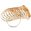 Docena de Aros 5.264.002.05 Chapa de Oro, Diamantado, Tres Tonos (06 MM Thickness, Size 5 (2.50 Diameter))