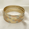 Docena de Aros 5.264.002.05 Chapa de Oro, Diamantado, Tres Tonos (06 MM Thickness, Size 5 (2.50 Diameter))