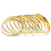 Docena de Aros 5.264.001.06 Chapa de Oro, Diamantado, Tono Dorado (04 MM Thickness, One size fits all)