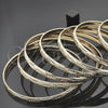 Docena de Aros 5.264.001.06 Chapa de Oro, Diamantado, Tono Dorado (04 MM Thickness, One size fits all)