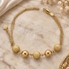 Pulsera Elegante 5.005.013 Oro Laminado, Diseño de Bola, Mate, Tono Dorado (Grosor 12 MM, 8 Pulgadas de Largo)