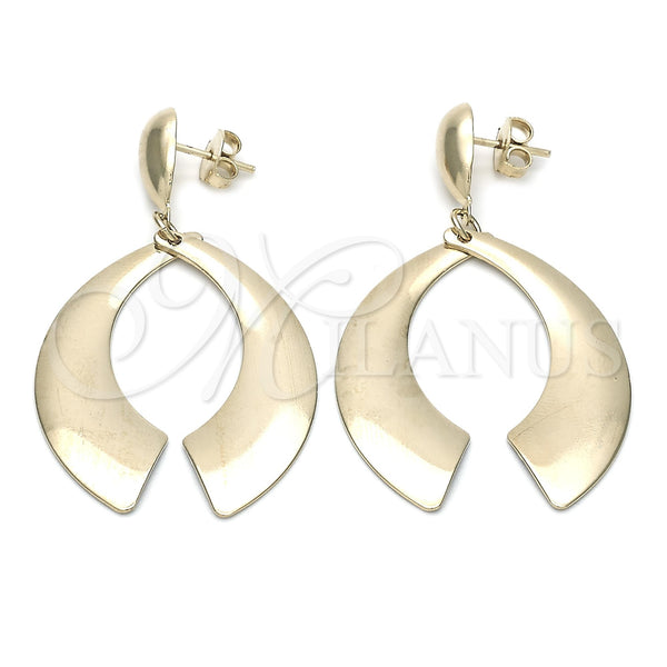 Arete Largo 02.32.0517 Oro Laminado, Pulido, Tono Dorado
