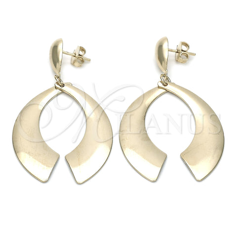Arete Largo 02.32.0517 Oro Laminado, Pulido, Tono Dorado