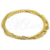 Gargantilla Basica 5.222.027.24 Oro Laminado, Diseño de Mariner, Pulido, Tono Dorado (0.60 Gauge, 03 MM Thickness, 24 Inches Length)